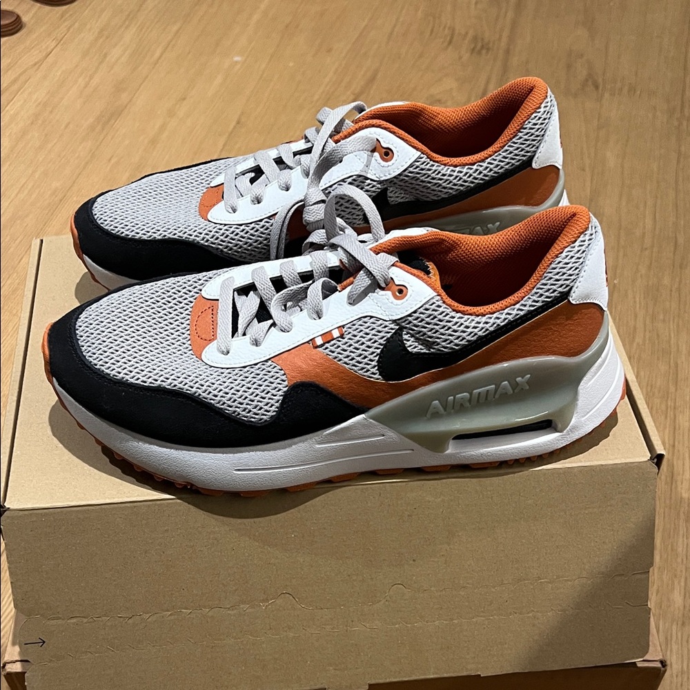 Nike Air Max Sneakers - White, Orange, and Black